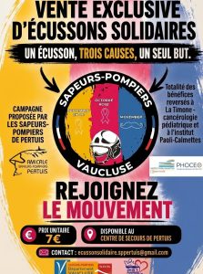 À Pertuis, les sapeurs-pompiers lancent leurs écussons solidaires pour trois grandes causes !
