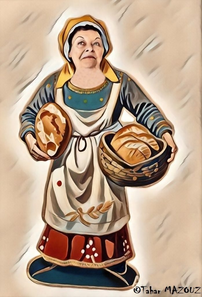 Le-santon-de-La-boulangere-de-Pertuis-698x1024 À Pertuis, les souvenirs de Mme Gastaldi, une commerçante qui avait marqué plusieurs générations